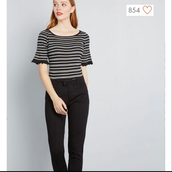 🆕️Modcloth | Black/white stripes - Picture 2 of 11